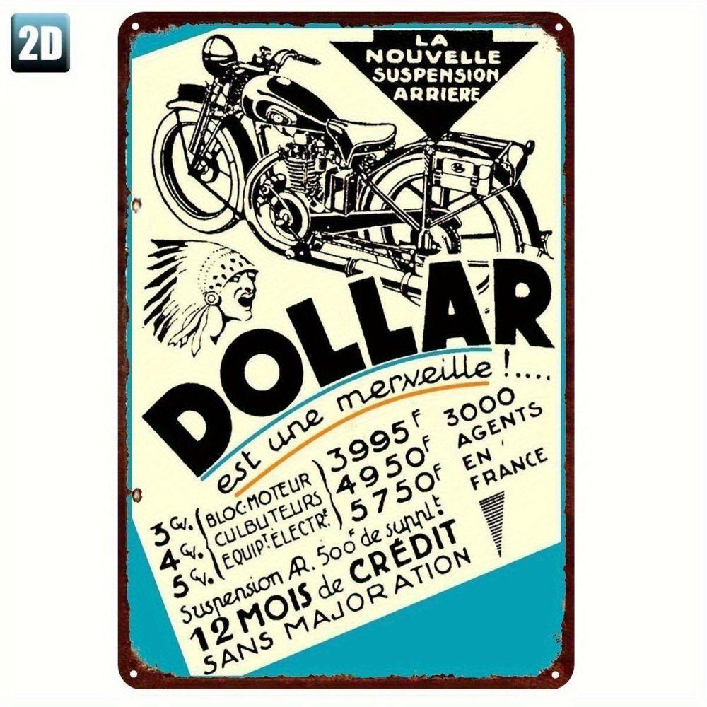 Vintage Retro Motorcycle Tin Sign Metal Wall Art Decor for Home Garage Man Cave Bar Cafe 20x30cm
