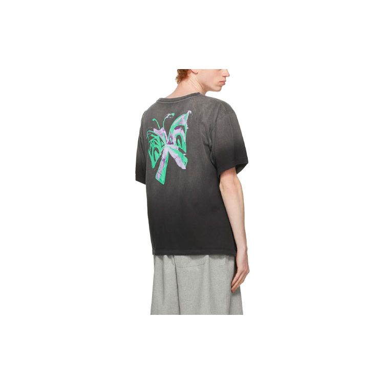 We11done Butterfly Wash High Street Short Sleeve T-Shirt Unisex T-Shirts WD-TT0-21-502-U-BK