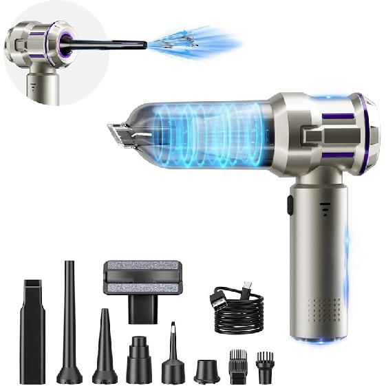 14500PA Computer Vacuum Cleaner Keyboard Cleaner Compressed Air Duster - Cordless Handheld Mini Vacuum For PC/Laptop Cleaning - Portable Air Duster