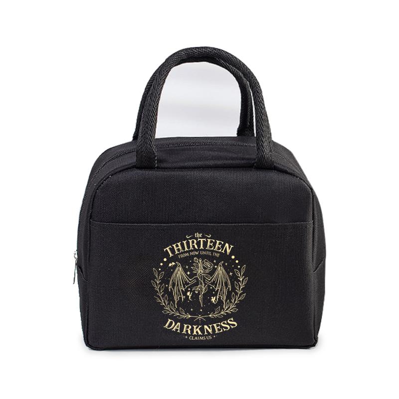 Fourth Wing Thermal Lunch Bag Women Men Office Student Bento Storage Insulation Bags Dragon Rider Fun Lunch Handbag for Kids