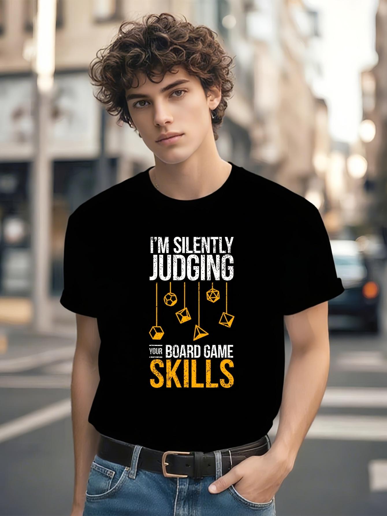 Funny Tshirt Funny Board Game Tshirt - Im Silently Judgin... S