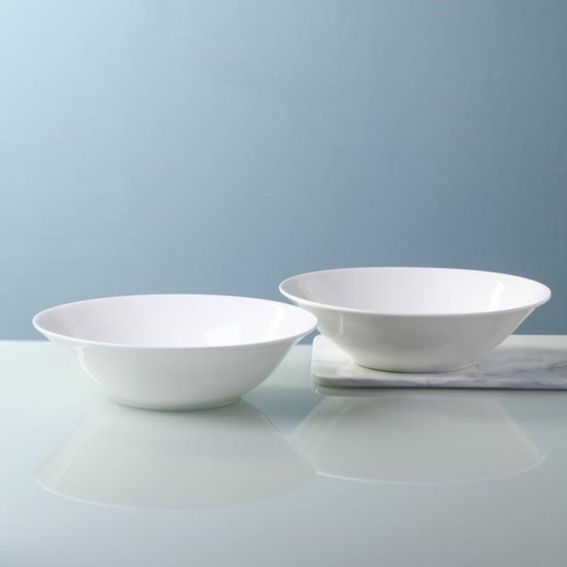 Jingdezhen Ceramic 9-inch Soup Bowl Set (2-Pack)