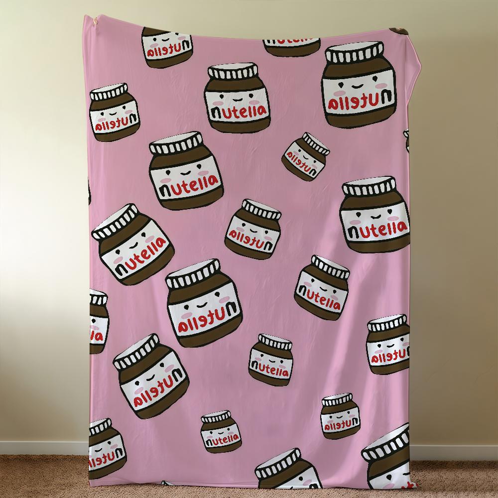 N-NutellaS-ES Logo Luxury Blanket Throw Super Cosy Plush Living Room Sofa Couch Childish Birthday Gifts