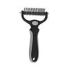 Pet Deshedding Brush Double-Sided Undercoat Rake for Dogs Cats Extra Wide Pet Shedding And Dematting Comb for Grooming
