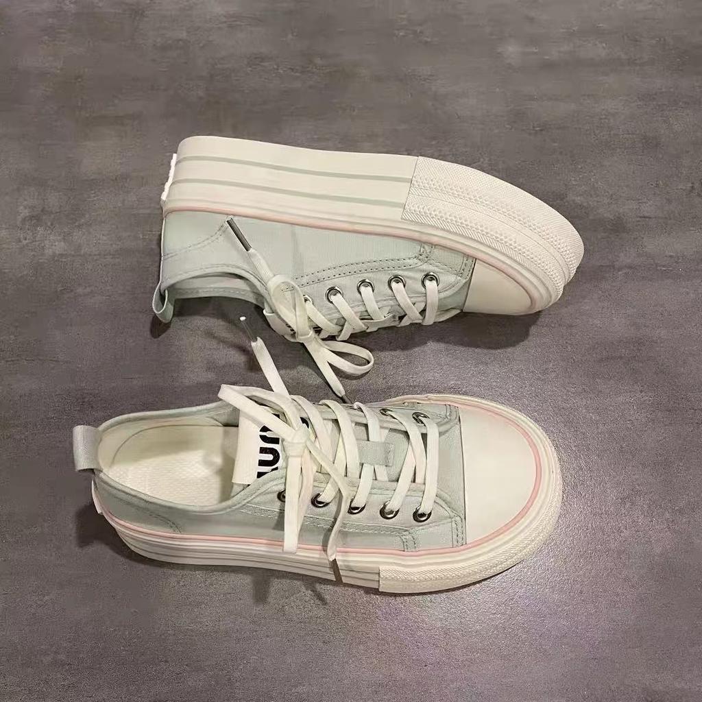 Dopamine Niche Original Pink Platform Canvas Shoes for Women 2025 Summer New Breathable Versatile Casual Board Shoes for Women