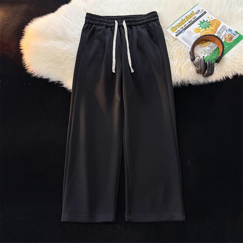 Men's Loose Wide-Leg Cotton Blend Sweatpants