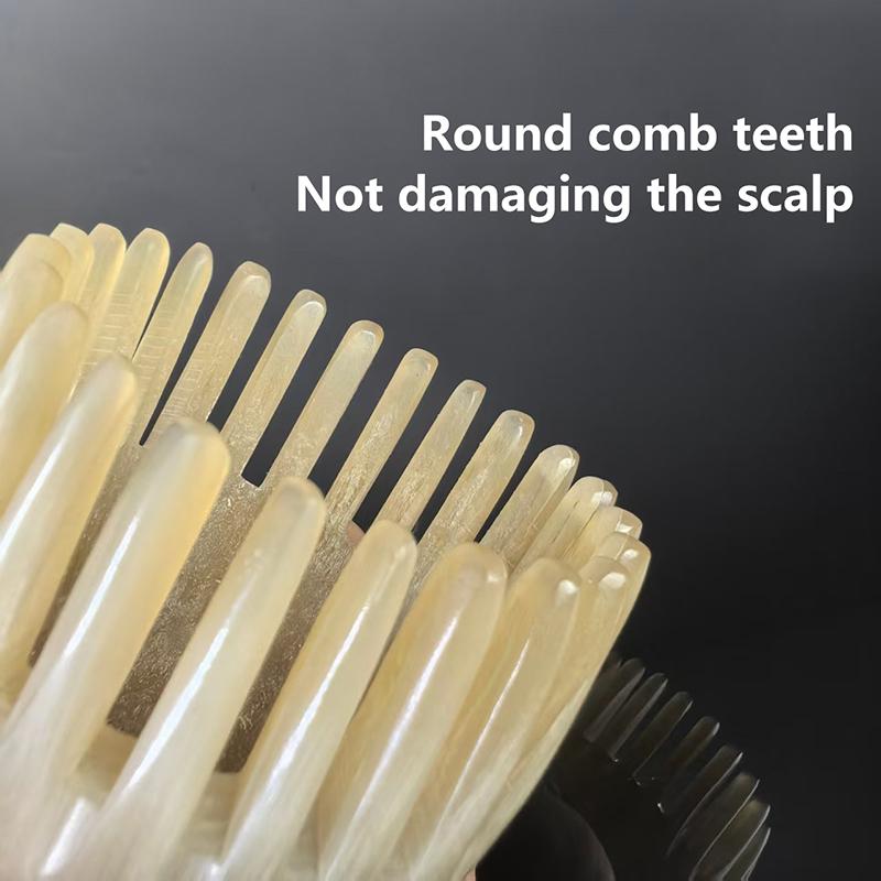 Wide Tooth Massage Comb Scalp Brush Horn Combs Gua Soother Ergonomic Handle Detangle Hair Dandruff Removal Massager For Home
