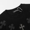 9989 CHROME HEARTS 2025 Sommer Ny Høykvalitets Bomull Rund Hals Løs Stor Størrelse Herre- og Dame-T-skjorte Par-T-skjorte