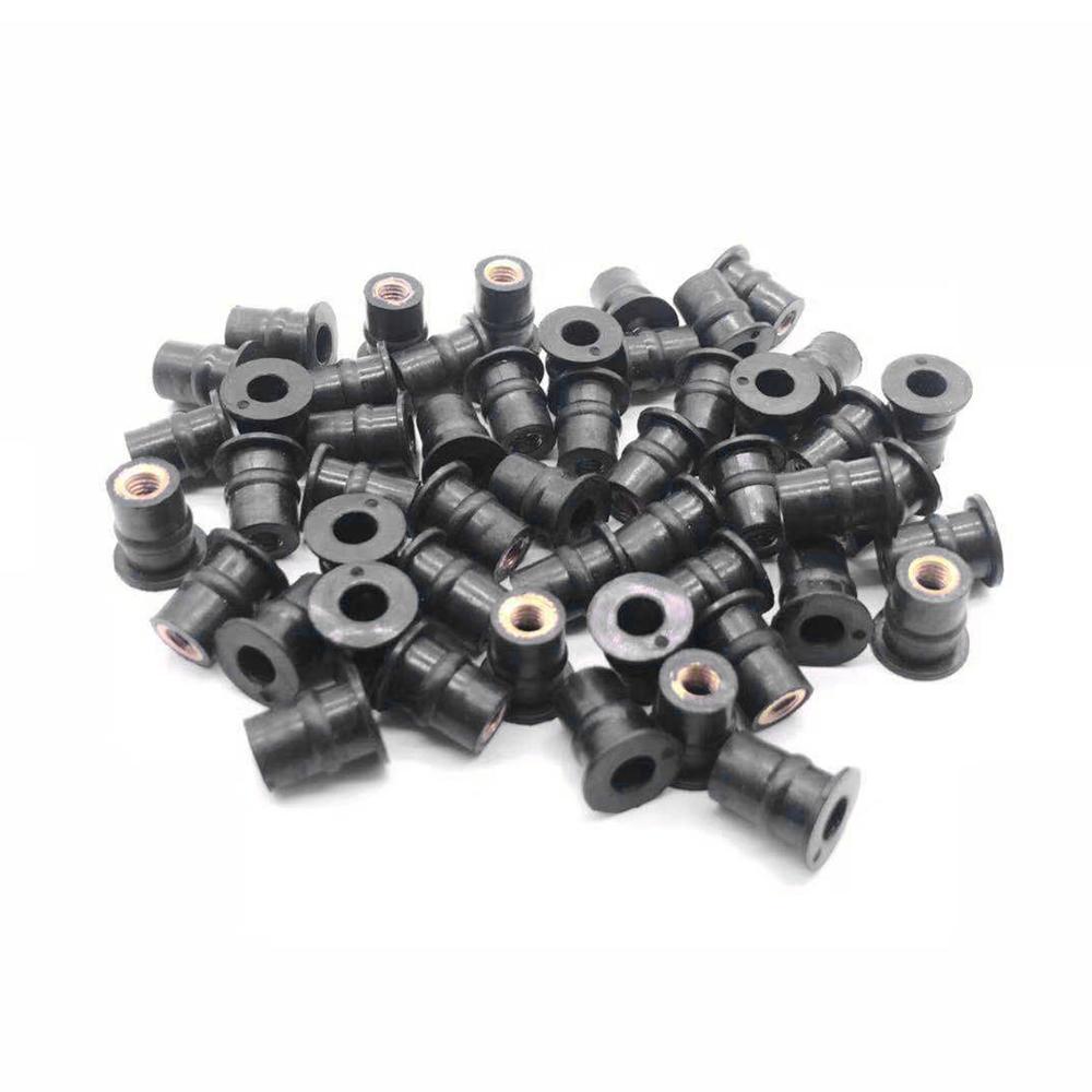 M6 Motorcycle Windshield Screws Bolts Nut Metric Rubber Well Nuts 10/Fastener Screws Bolts Nuts