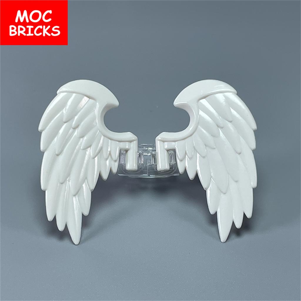 10pairs/lot MOC Bricks Wings Feathered Folded Spread Figure Body Part 11100 6133 Educational Building Blocks Kids Toys