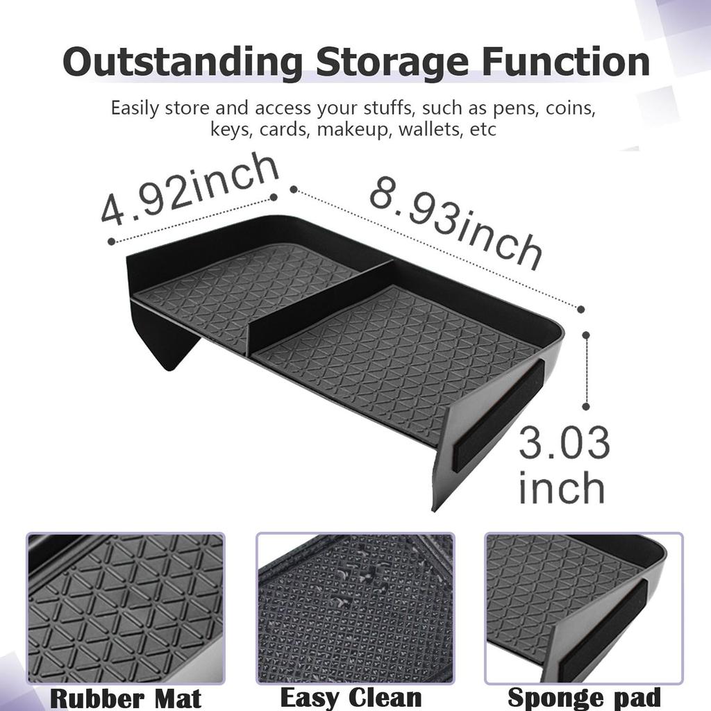 Front Center Console Organizer Tray for 2019-2025 Toyota RAV4 & RAV 4 Prime Interior Phone Dividers Gear Shifter Storage Car Box