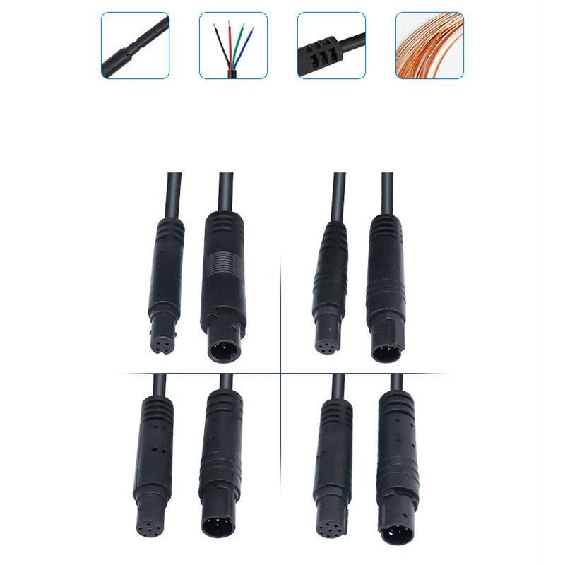 1/2/3/5/6m Male To Female Cable Car DVR Rear View Camera Extension Connector 4pin 4 Core HD Monitor Vehicle Copper Wire Q1