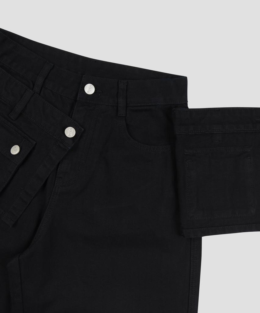 Beodeonteu Garment Dyed Multi-Pocket Layered Pants [Black]