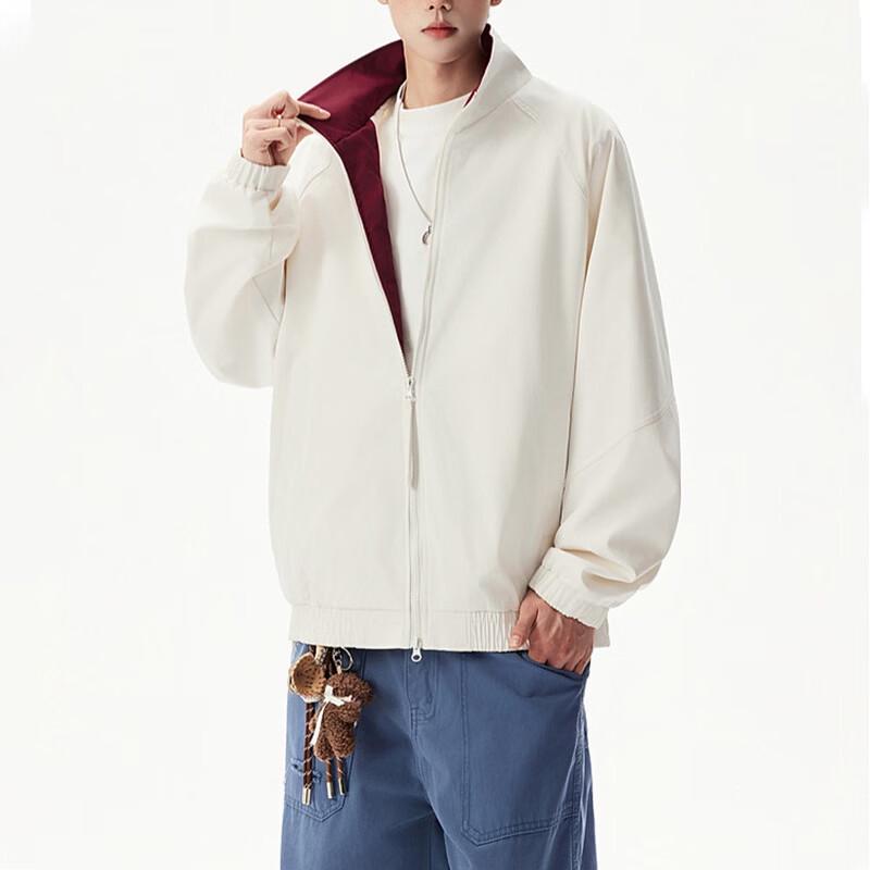 Wassup Sohot Men's Color-Block Lapel Jacket