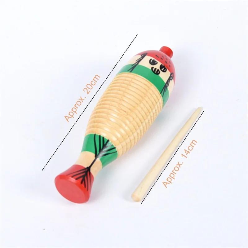 Wooden Fish Toy Game Orff Percussion Musical Instrument Toddler Music Learning Children's Christmas Gifts Baby Educational Toys
