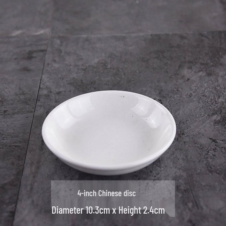 Pure White Ceramic Seasoning Dish for Soy Sauce and Vinegar - Ideal for Creative Hotel or Restaurant Use