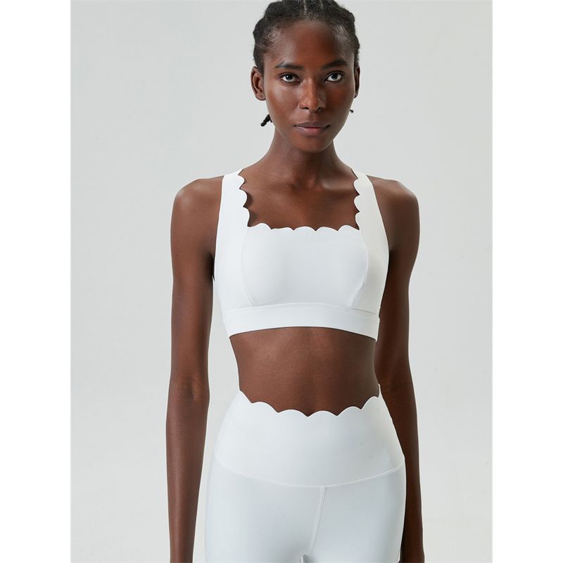 Lace Liquid Glue Small Wave Sports Intimates Women's Bubble Wrap Plus Size Workout Yoga Bra Quick-Drying Running Vest Elastic