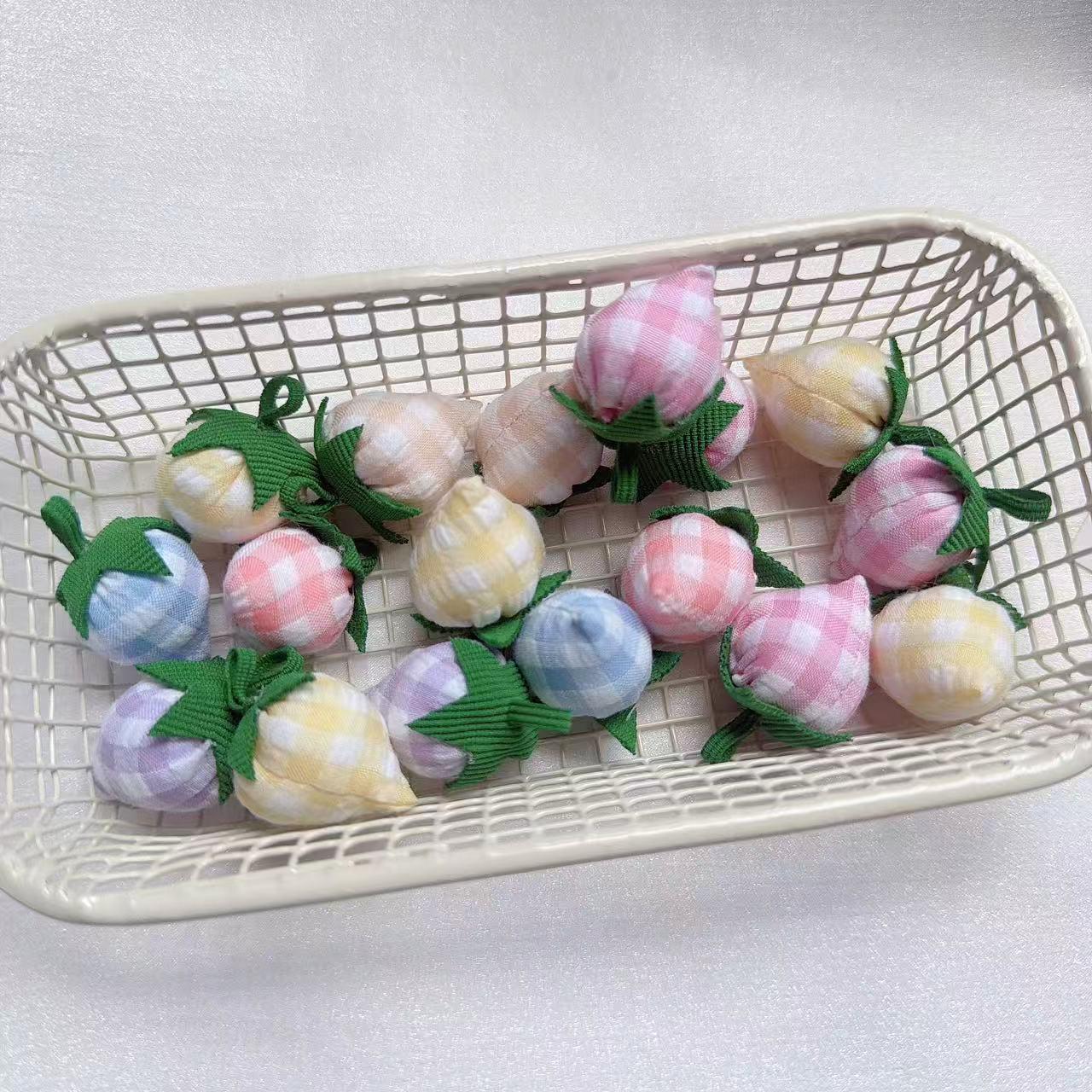 Dongdaemun Cute DIY Strawberry Fabric Phone Strap & Bag Pendant Accessory жёлтый