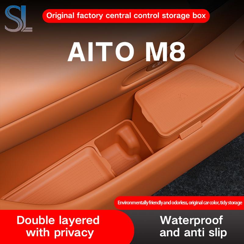 2 buc Pentru AITO M8 5/6 locuri 2025 2026 Cutie de depozitare pentru ușa mașinii Pad pentru canalul ușii Cutie de depozitare Accesorii organizator interior mașină