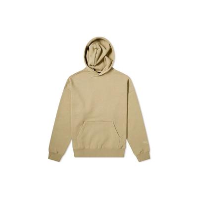 Fear of God Essentials FW19 Mikina s kapucí a reflexním nápisem na zádech a fleecovou podšívkou Unisex mikina Khaki FOG-FW19-28