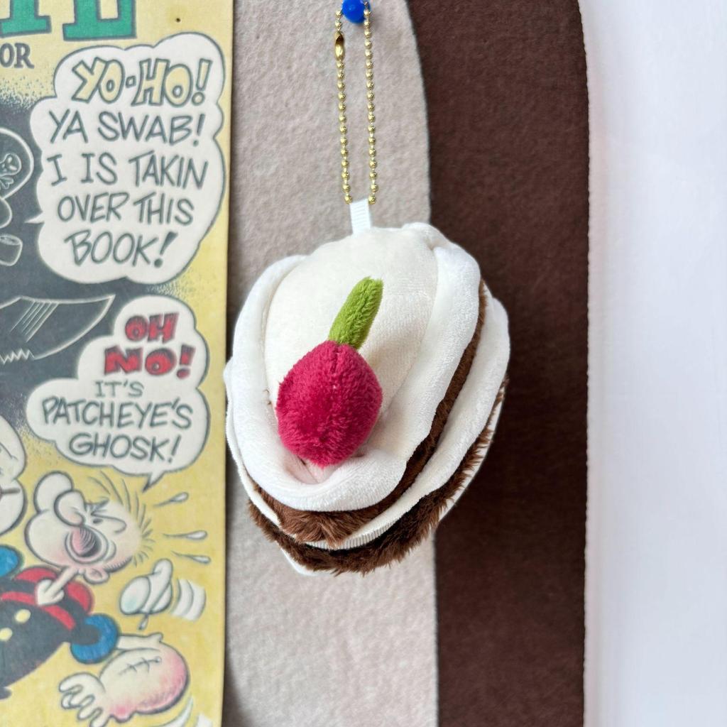 Roztomilý Kreslený Hamburger a Hranolky Plyšový Batoh Přívěsek na Klíče Panenka