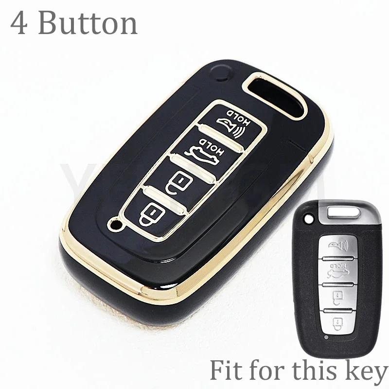 Tpu Key Case Cover 3 4 Buttons Fob For Hyundai Ix35 Elantra Sonata 8 9 For Kia Sportage K5 K2 Sorento Optima Forte 2011-