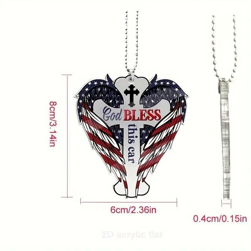 

Decorative Fun And Acrylic Cross Wing Keychain Perfect For Car Decoration Gifts And