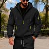 Men's Loose Hooded Zipper Arm Pocket Cardigan Men's Sports Casual Sweatshirt Jacket