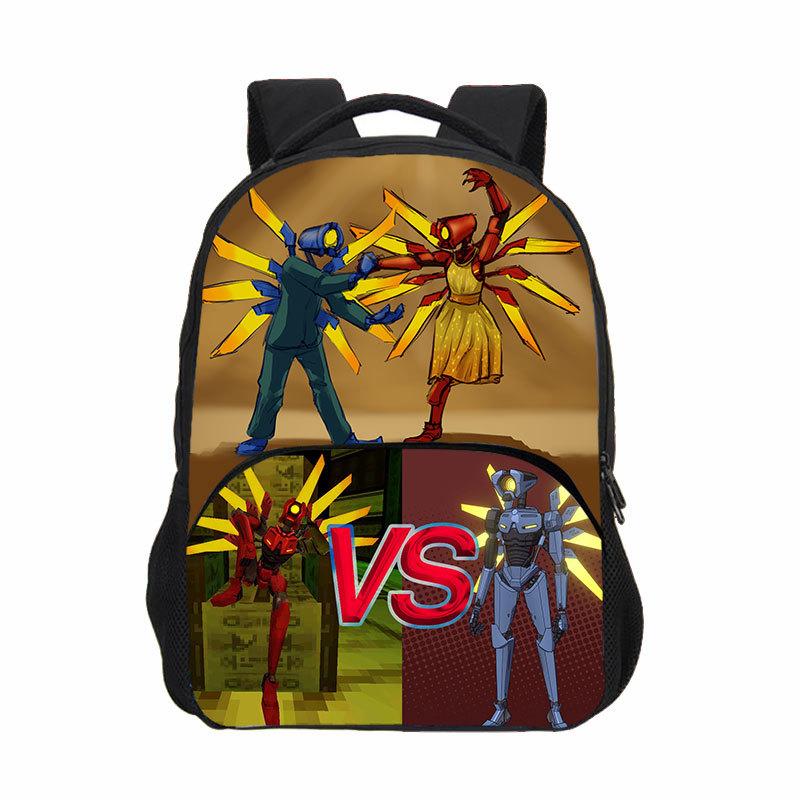 ULTRAKILL V1, V2 Schoolrugzak voor Kinderen, Schooltassen, Lichtgewicht Cartoon Kinderrugzak Mochila voor Jongens Meisjes Beste Cadeau brown