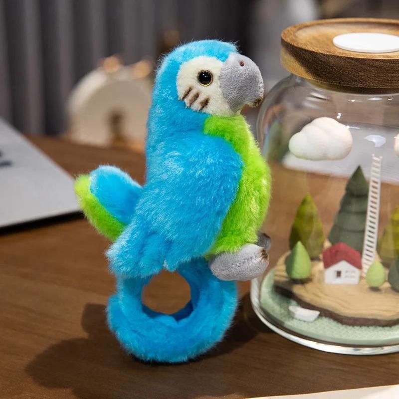 Schattige Papegaai Pluche Klaparmband Grappige Cartoon Dier Polsband Kinderen Stressverlichtend Speelgoed Cadeau