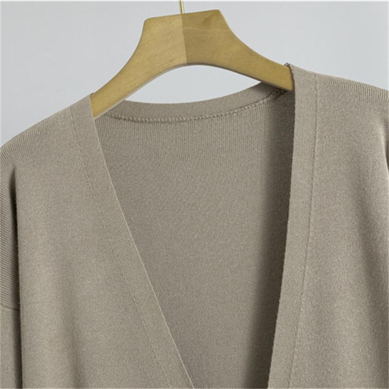 Spring And Autumn Temperament Knitted Suit Sleeveless Vest Sweater Cardigan Pants Three Piece Set