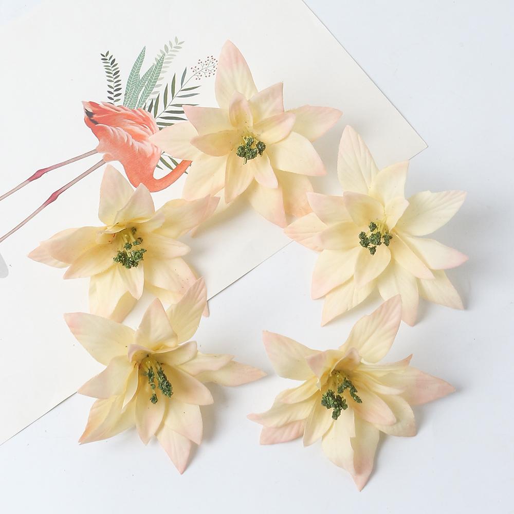 10/20/30cs 8cm Artificial Flowers Silk Fake Flowers Heads for Home Room Decor Wedding Decoration DIY Garland Gifts Accessories