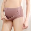 High-Waisted Pure Cotton Ribbed Maternity Underwear - Suitable for All Pregnancy Stages, Plus Size Available