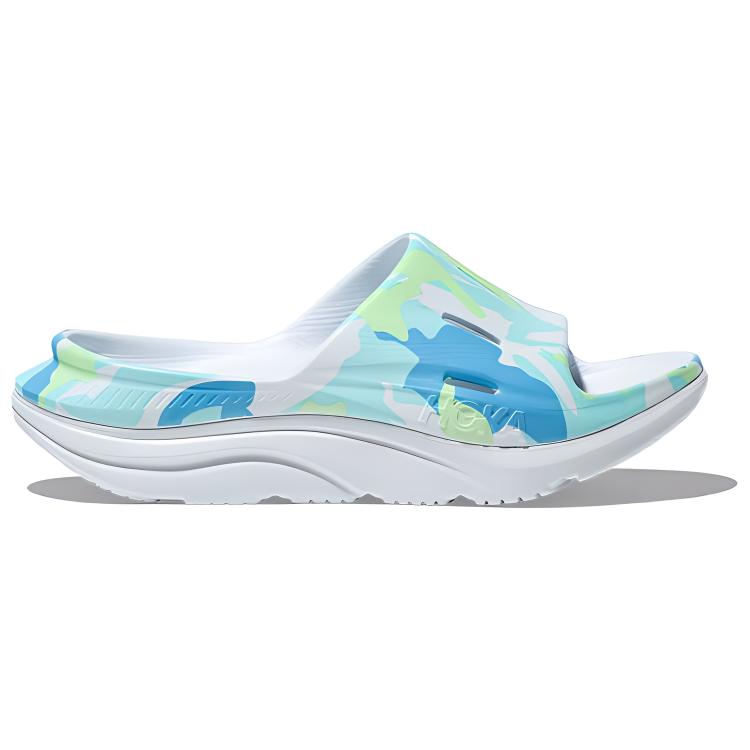 HOKA One One Ora Recovery Slide 3 Casual Breathable Hollow Non-Slip Odor-Resistant Slide Sandals Unisex Sandals Blue 1156730/ILD