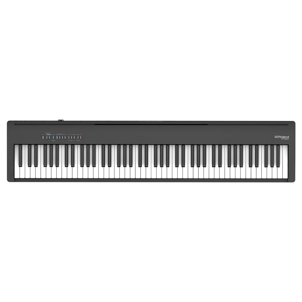 Roland Digital Portable Slim Electronic Piano with Speaker and Bluetooth Black FP-30X Piano, 88-Key Built-in Audio,