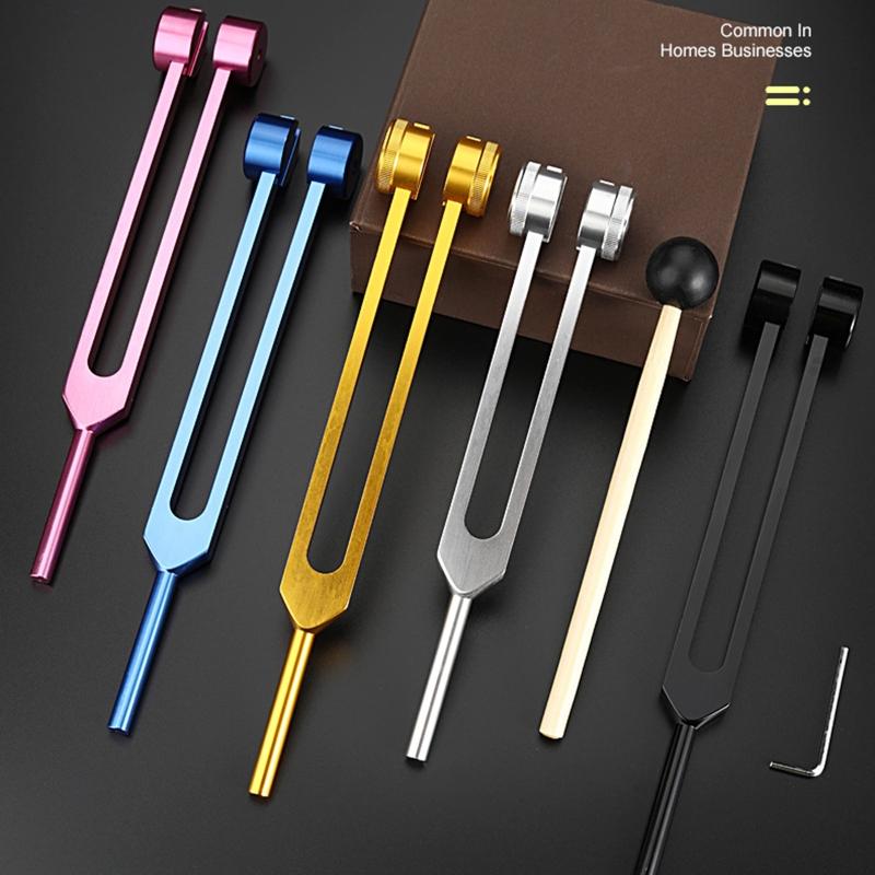 Tuning Fork 128 Hz Tuning Fork with Pouch Hammer Repair Wrench Non-Magnetic Aluminum Alloy Tuning Fork Professional