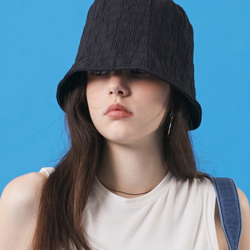 KOLEAT Summer Cooling Rustling Mamon Bucket Hat [BLACK]