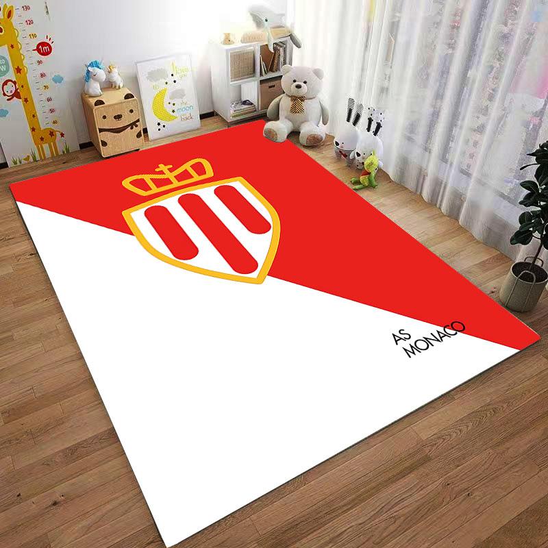 Red and White Shield Carpet Design suitable as a non-slip mat for the living room or bedroom sofa