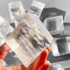 Cristal Natural Calcita Arcoíris Cubo Piedra Adorno Piedra Blanca Calcita Refracción Color Arcoíris Piedra Cruda Muestra Mineral