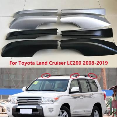 Para Toyota Land Cruiser 200 LC200 FJ200 2008- Tapa de la cubierta del portaequipajes de techo del coche, barra de extremo de riel