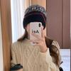 Woolen Knitted Pullover Hat Coldproof Beanies Cap Ethnic Style Jacquard Woolen Hat  Girls