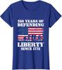 Patriotic 2025 USA Army Military 250th Anniversary Ladies' Crewneck T-Shirt