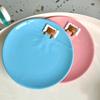 Ceramic Plates Cute Bear 3D Embossed Plate Fashion Creative Dessert Round Disc Exquisite Household Bread Breakfast Tableware