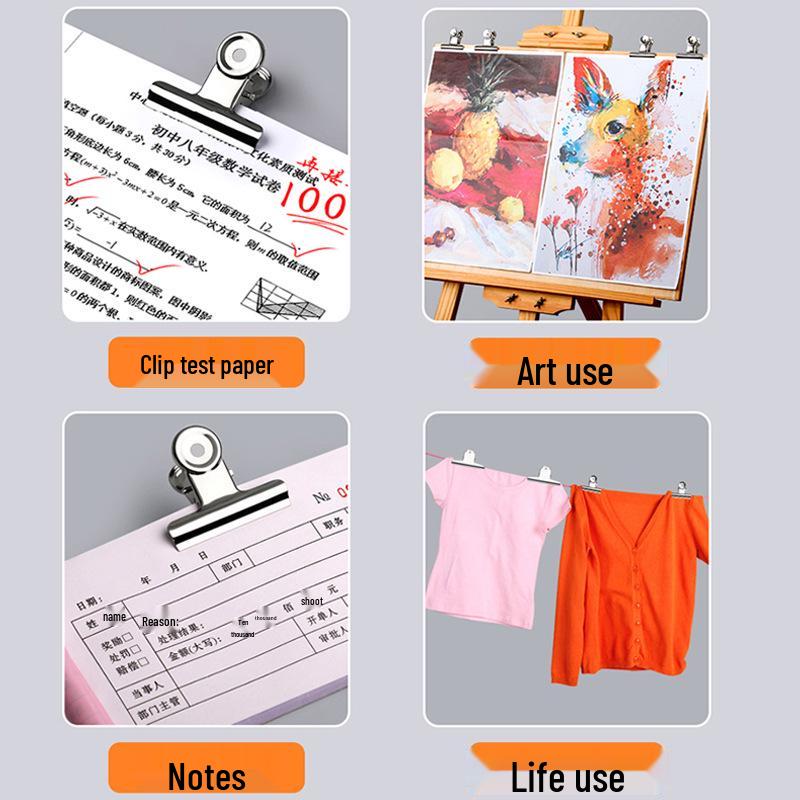 Stainless Steel Multifunctional Butterfly Clip for Drawing Boards and Files