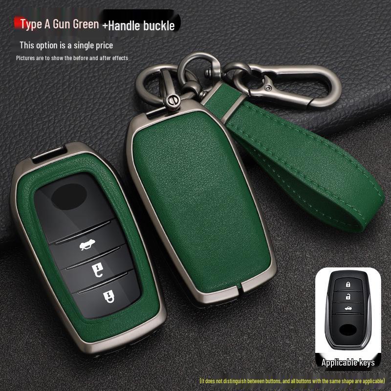 Toyota RAV4 Smart Key Zinc Alloy Leather Protective Case
