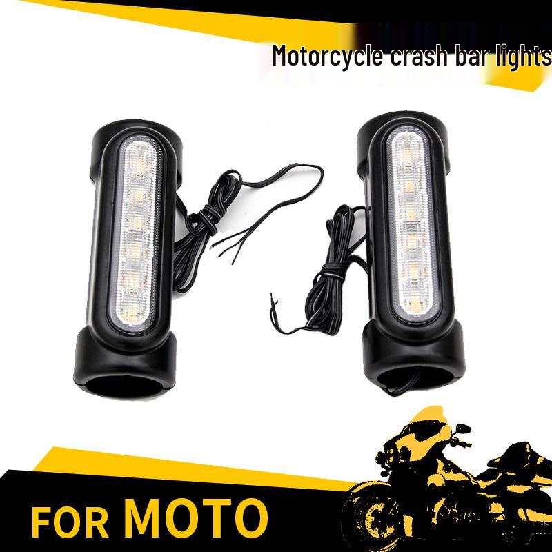 Harley Motorcycle LED Crash Bar Lights - Aluminum Tube Clamp and Pillar Light Accessories