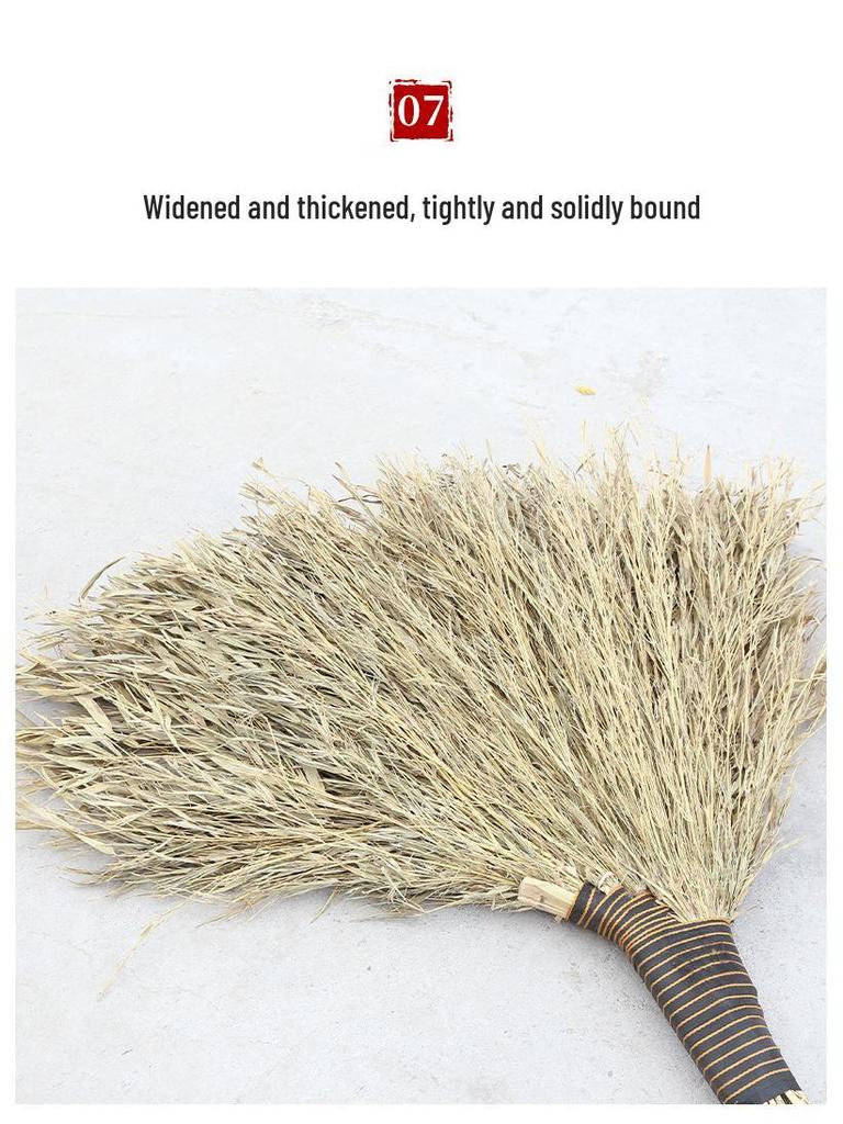 Bamboo Broom - Large Indoor/Outdoor Home, Office, Classroom Cleaning Tool