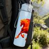 1PC Running Red Horse Silhouette 750ml Color Plastic Sports Water Bottle Leakproof Flip Straw Lid Suitable for Sports Office Home Use