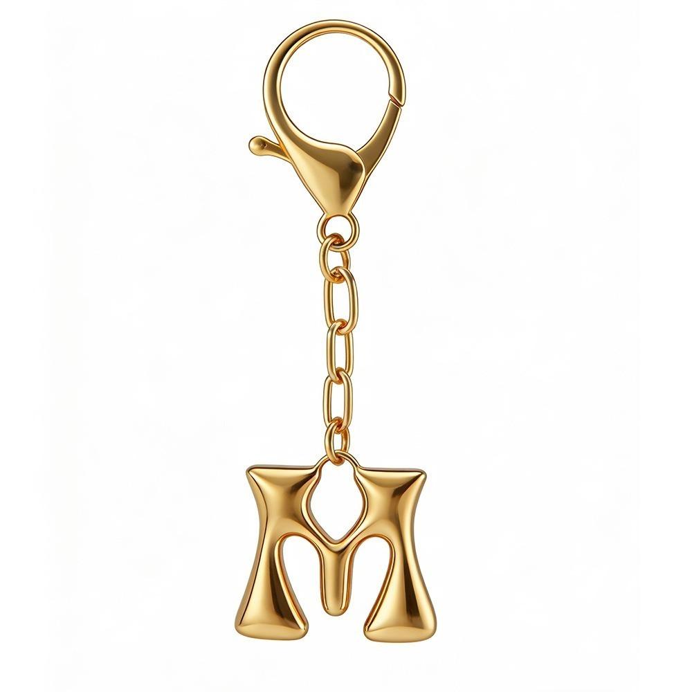 Metal Capital Letter Key Chains Bubble Letter Initial Letter Key Chains Alphabet Key Chains  Women