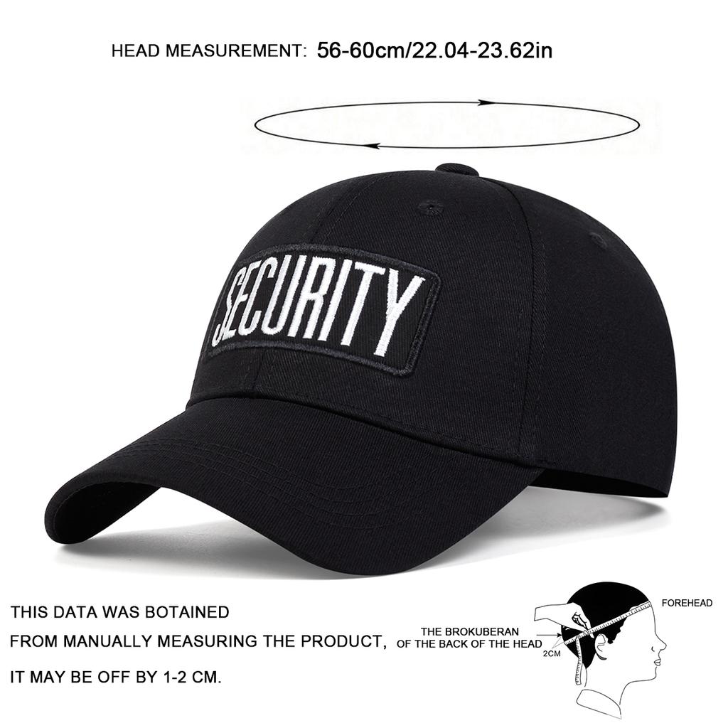 Czapka baseballowa z haftem SECURITY Patch męska Wild Casual czapki dla kobiet wiosna jesień słońce hip hop czapka trucker